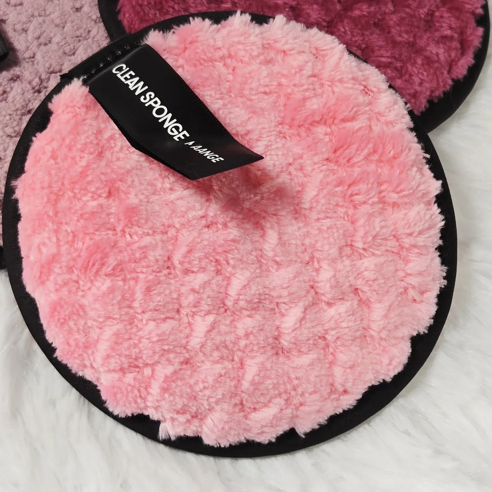 MAANGE Reusable Makeup Remover Cleansing Sponges Set Washable Pads Pink Purple